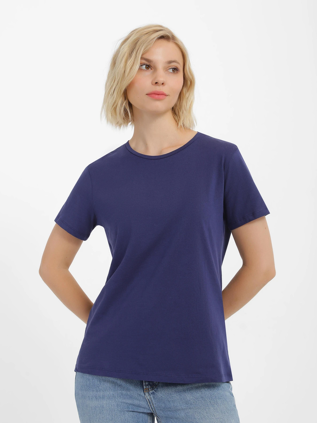 Футболки і поло Trendyol модель TWOSS20TS0141/Lacivert-Beyaz Футболки і поло Trendyol модель TWOSS20TS0141/Lacivert-Beyaz Фото