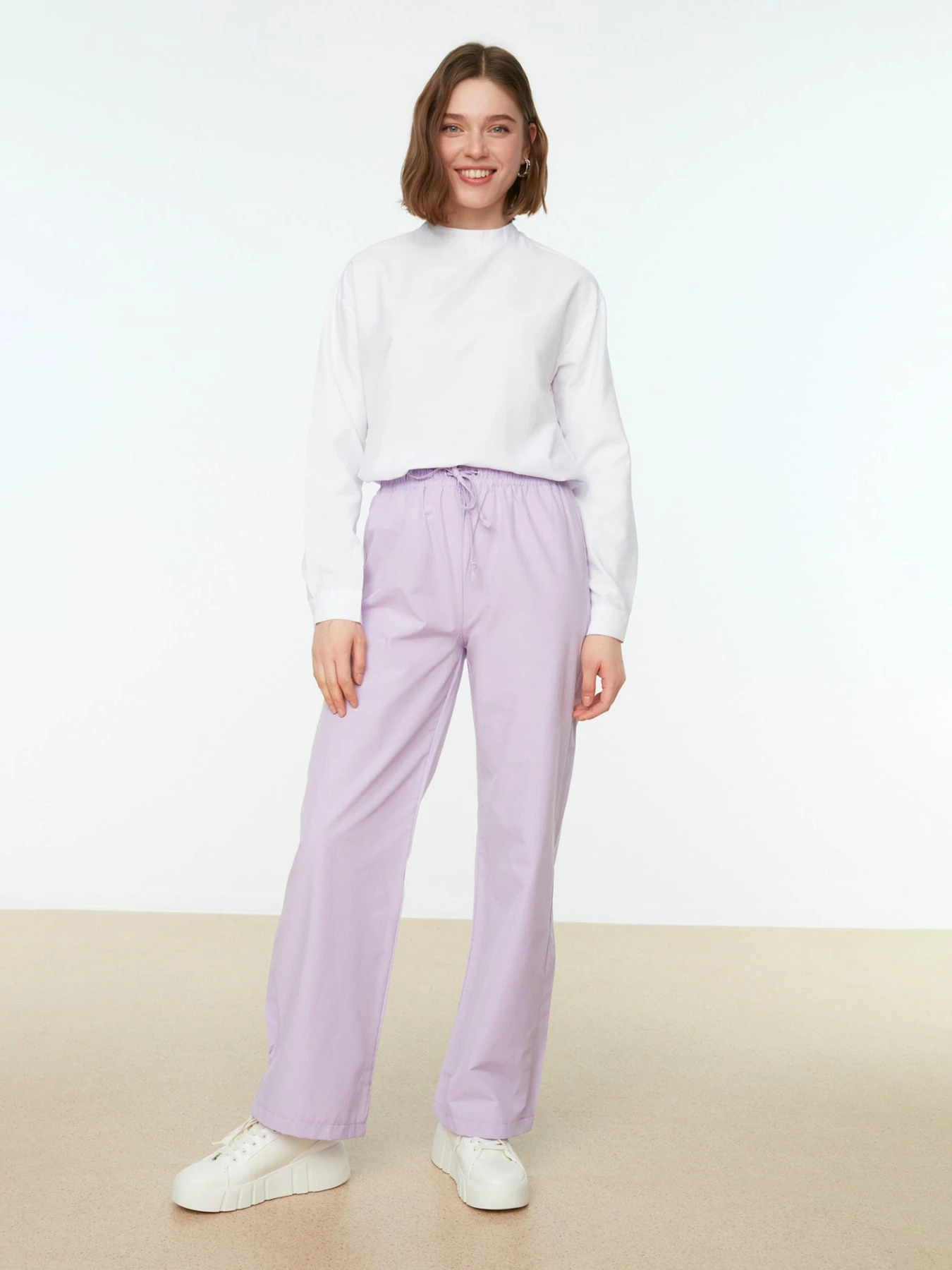 Брюки Trendyol модель TCTSS22PL0046/Lila Фото