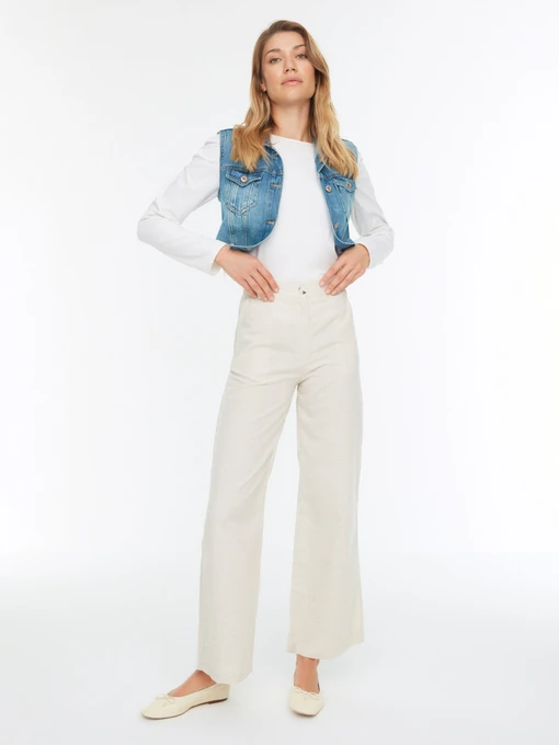 Брюки Trendyol модель TCTSS22TP00005/Bej Фото