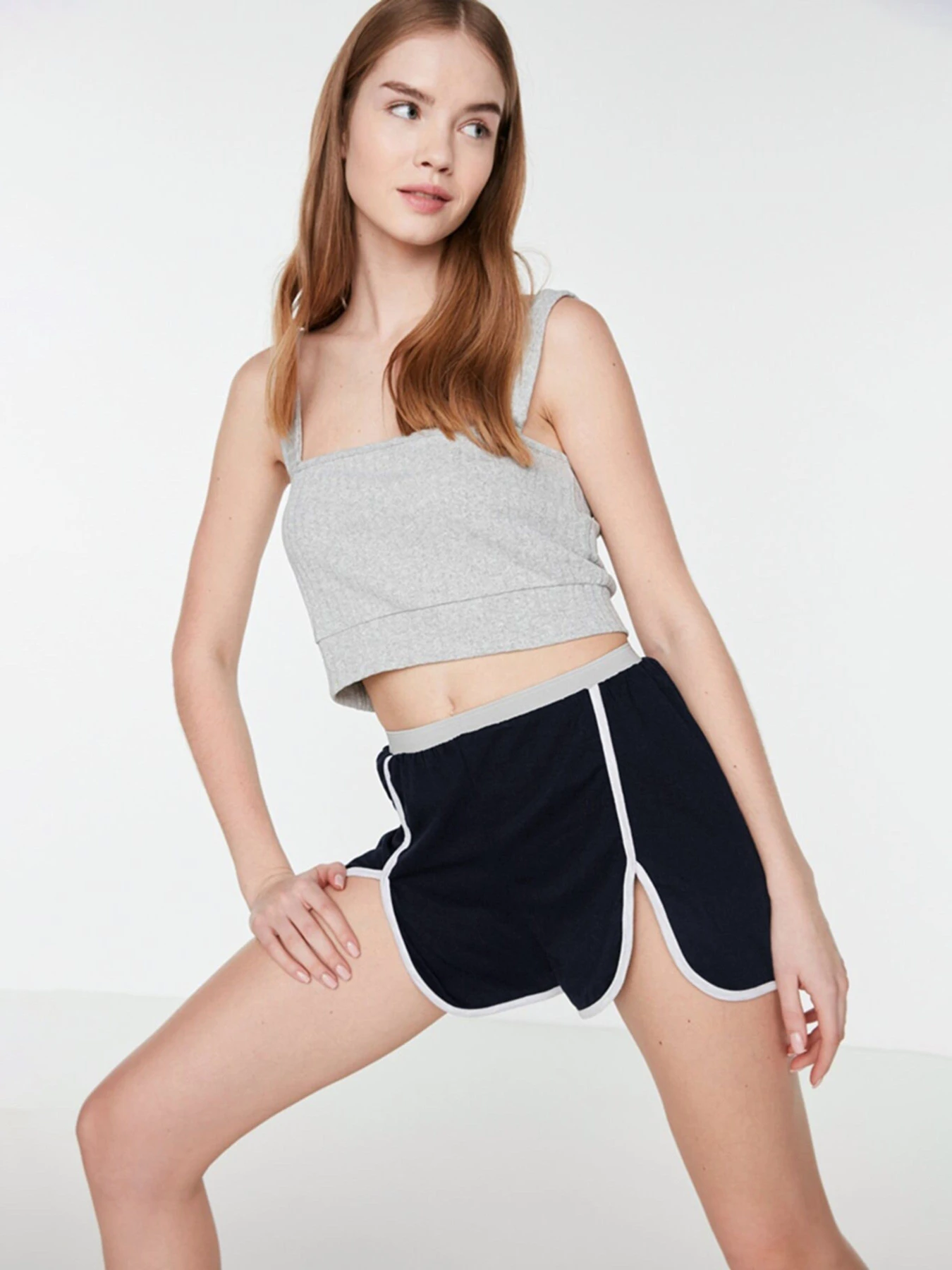 Шорты Trendyol модель THMSS22SR0272/Lacivert-Gri Фото