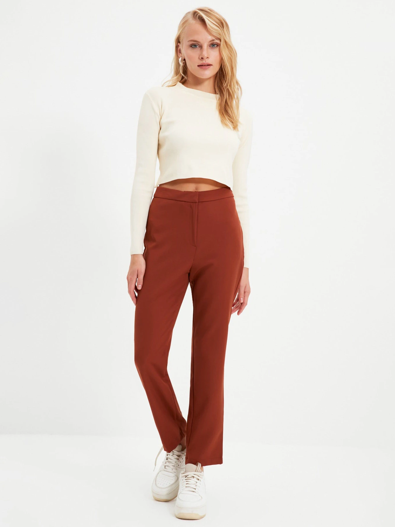 Штани Trendyol модель TWOSS20PL0075/Kahverengi Штани Trendyol модель TWOSS20PL0075/Kahverengi Фото