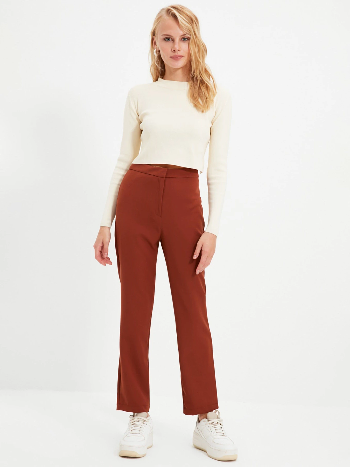 Штани Trendyol модель TWOSS20PL0075/Kahverengi Штани Trendyol модель TWOSS20PL0075/Kahverengi Фото