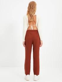 Штани Trendyol модель TWOSS20PL0075/Kahverengi Фото
