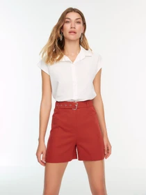 Шорты Trendyol модель TWOSS20SR0126/Acik Kahverengi Фото