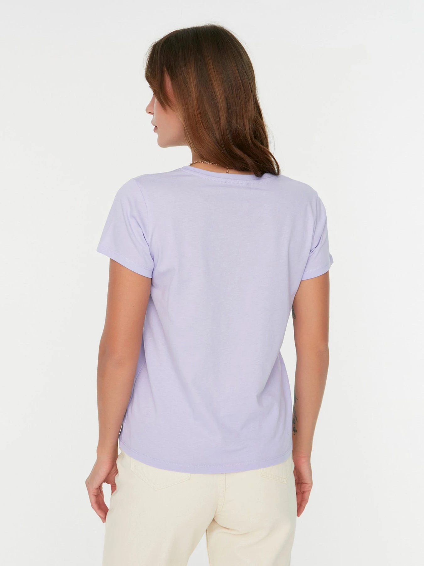 Футболки и поло Trendyol модель TWOSS20TS0142/Lacivert-Lila Футболки и поло Trendyol модель TWOSS20TS0142/Lacivert-Lila Фото