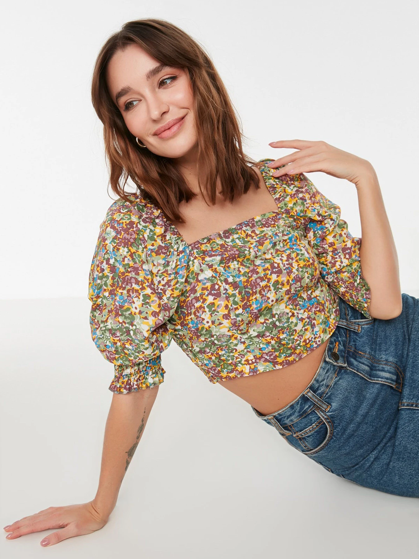 Рубашки Trendyol модель TWOSS21BZ1165/Yesil Фото