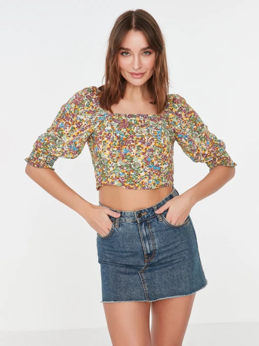 Рубашки Trendyol модель TWOSS21BZ1165/Yesil Фото