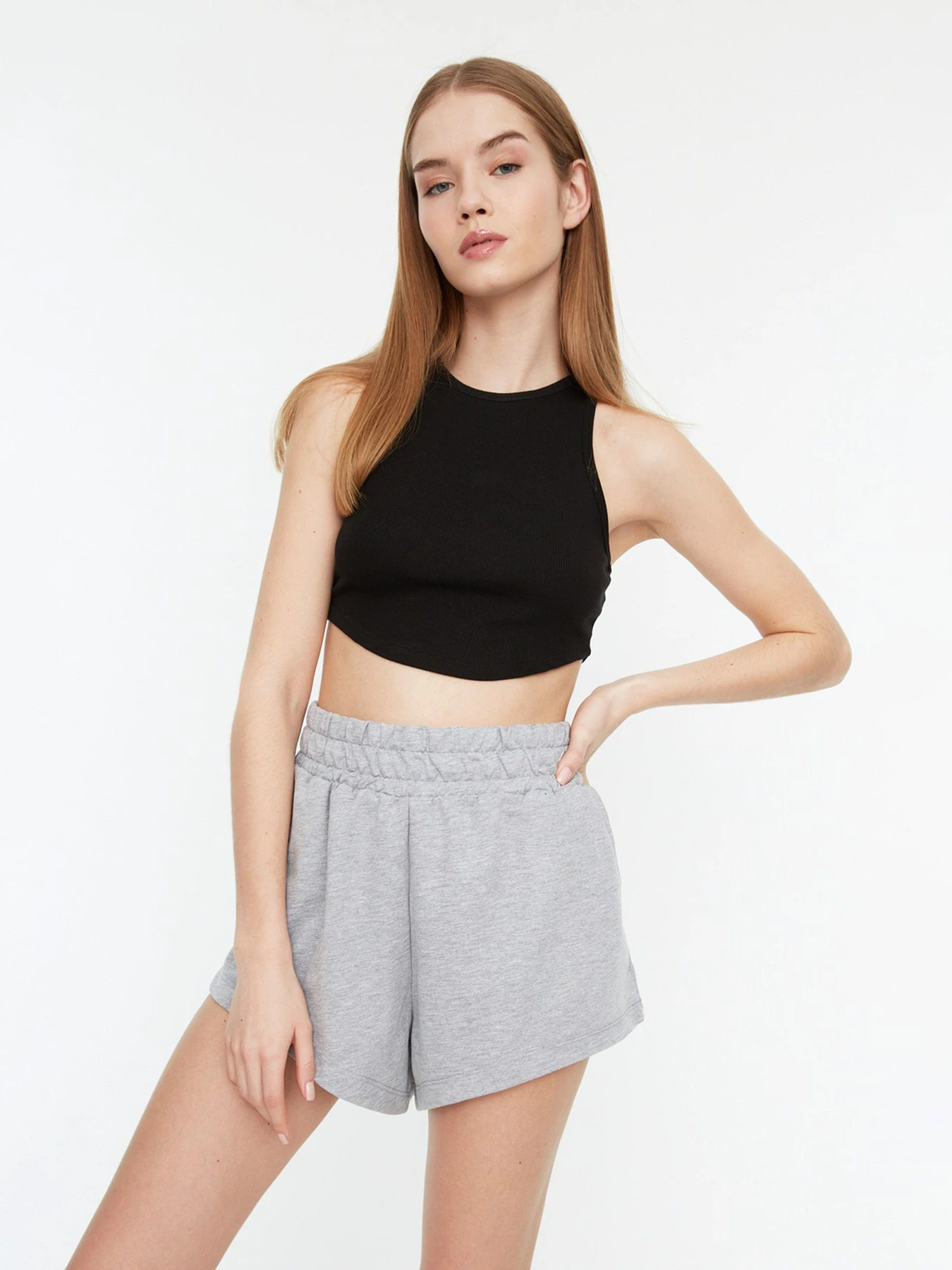 Шорты Trendyol модель TWOSS21SR0085/Gri Фото