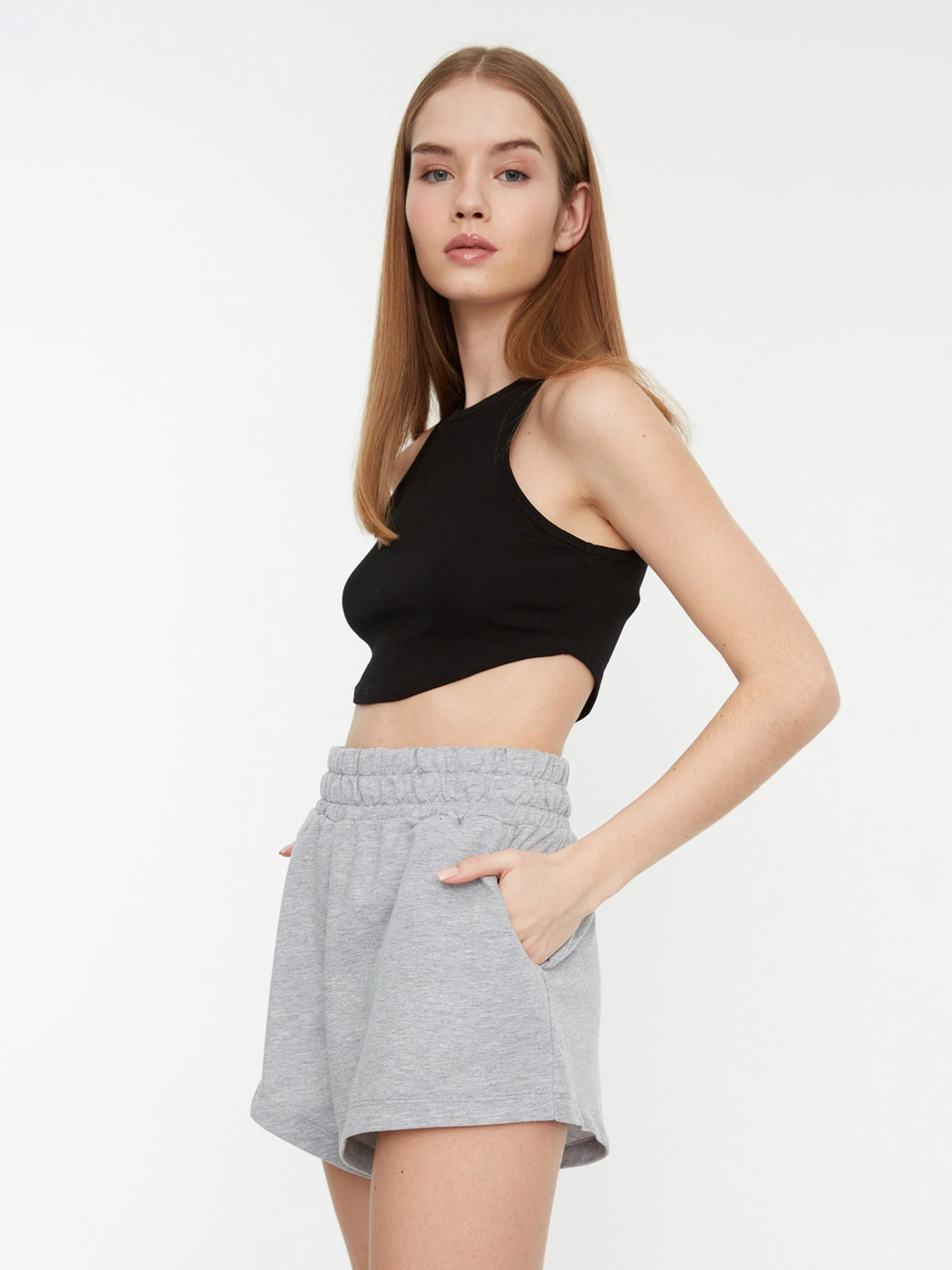 Шорты Trendyol модель TWOSS21SR0085/Gri Фото