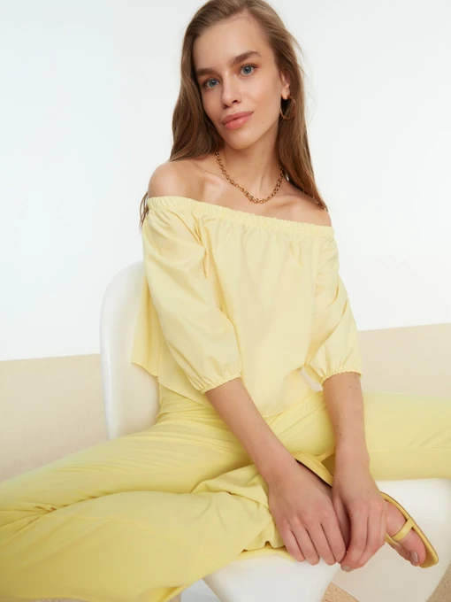 Рубашки Trendyol модель TWOSS22BZ0164/Sari Фото