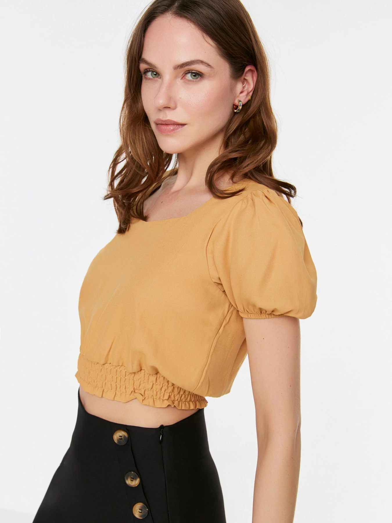 Рубашки Trendyol модель TWOSS22BZ0602/Bej Рубашки Trendyol модель TWOSS22BZ0602/Bej Фото