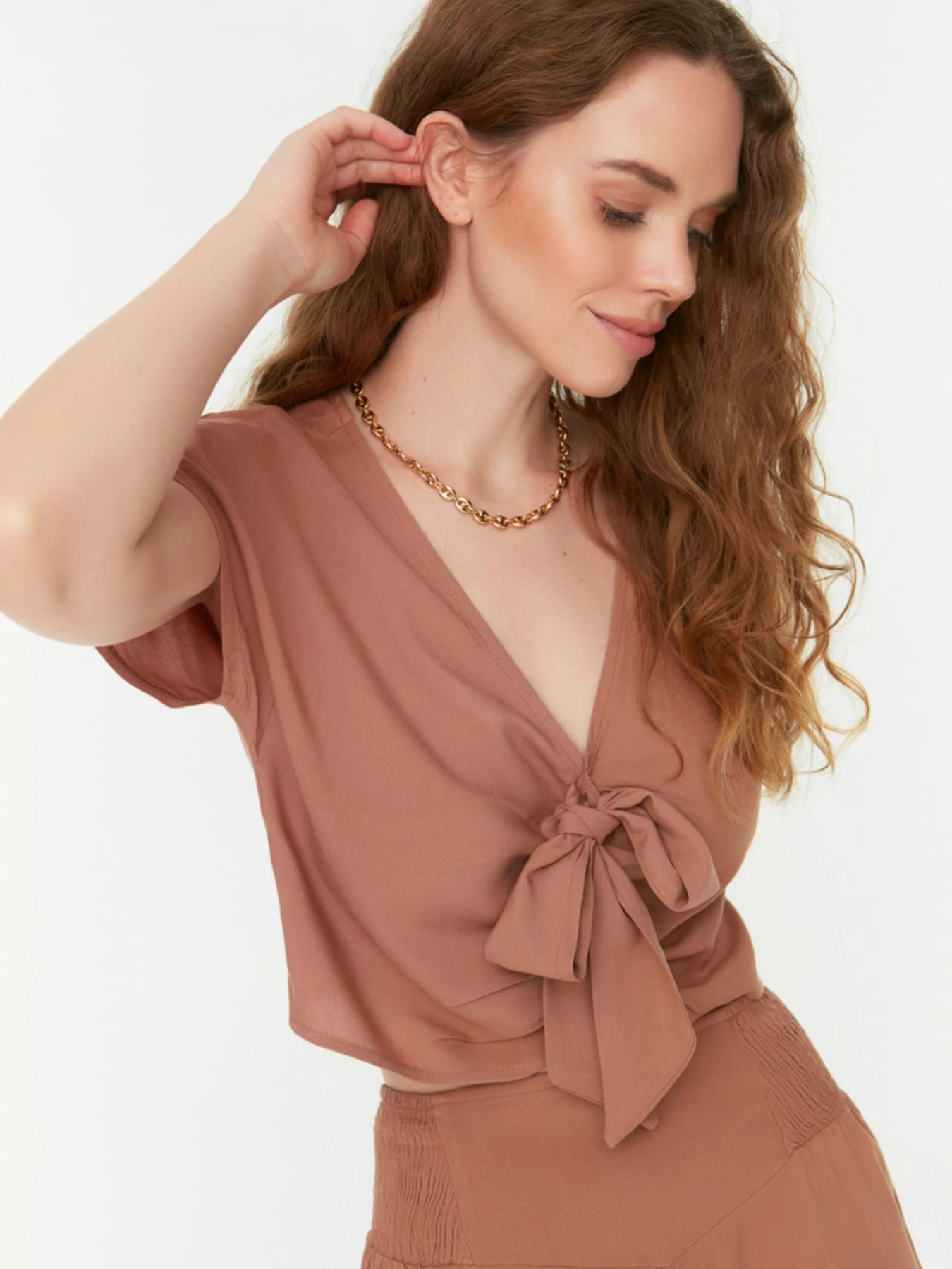 Рубашки Trendyol модель TWOSS22BZ0669/Kahverengi Фото