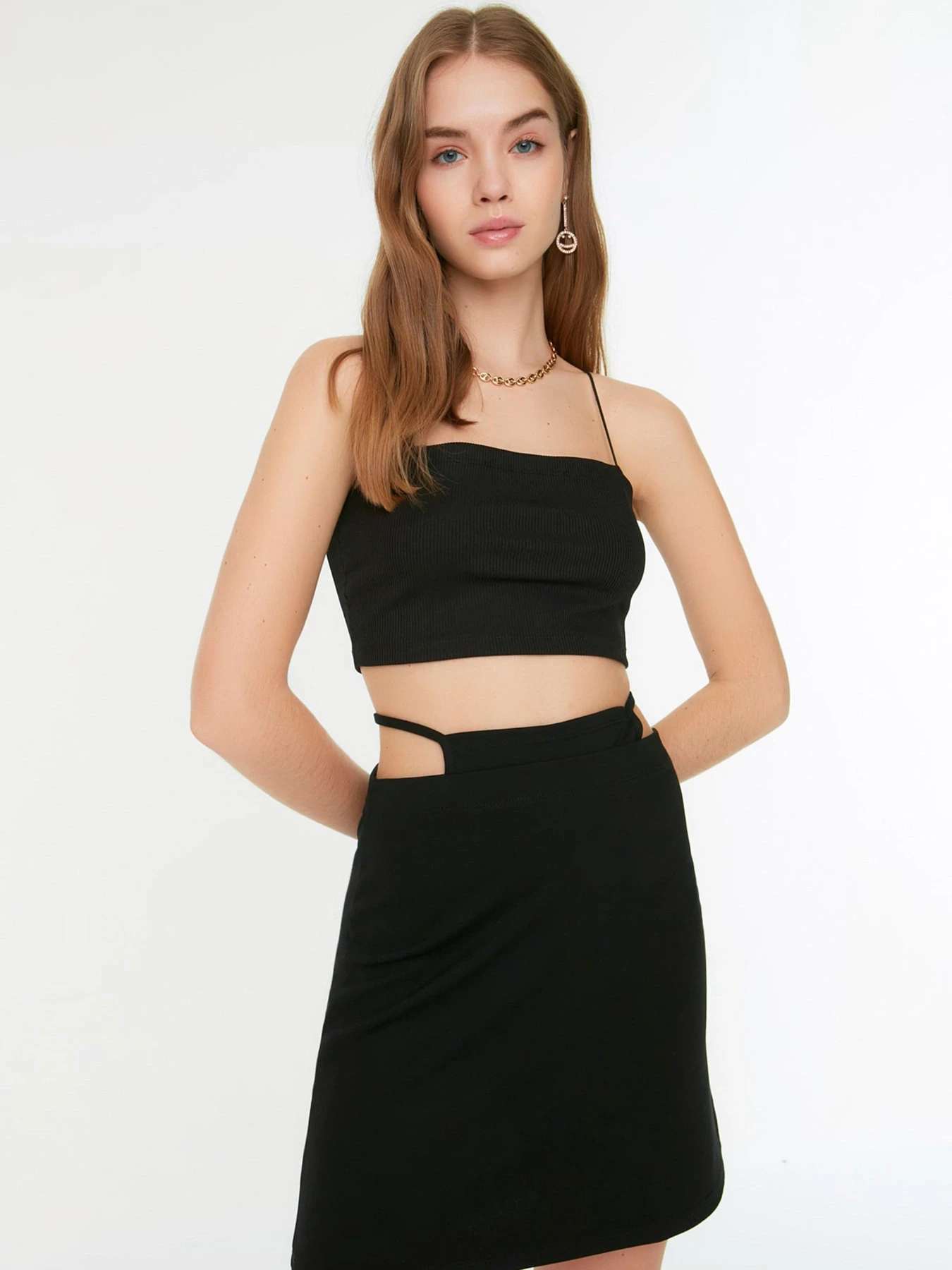 Юбки Trendyol модель TWOSS22ET0129/Siyah Фото