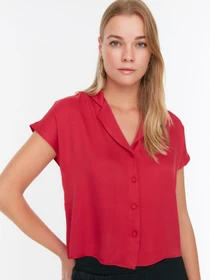 Рубашки Trendyol модель TWOSS22GO00091/Bordo Фото