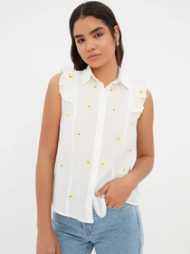Рубашки Trendyol модель TWOSS22GO0240/Ekru Фото