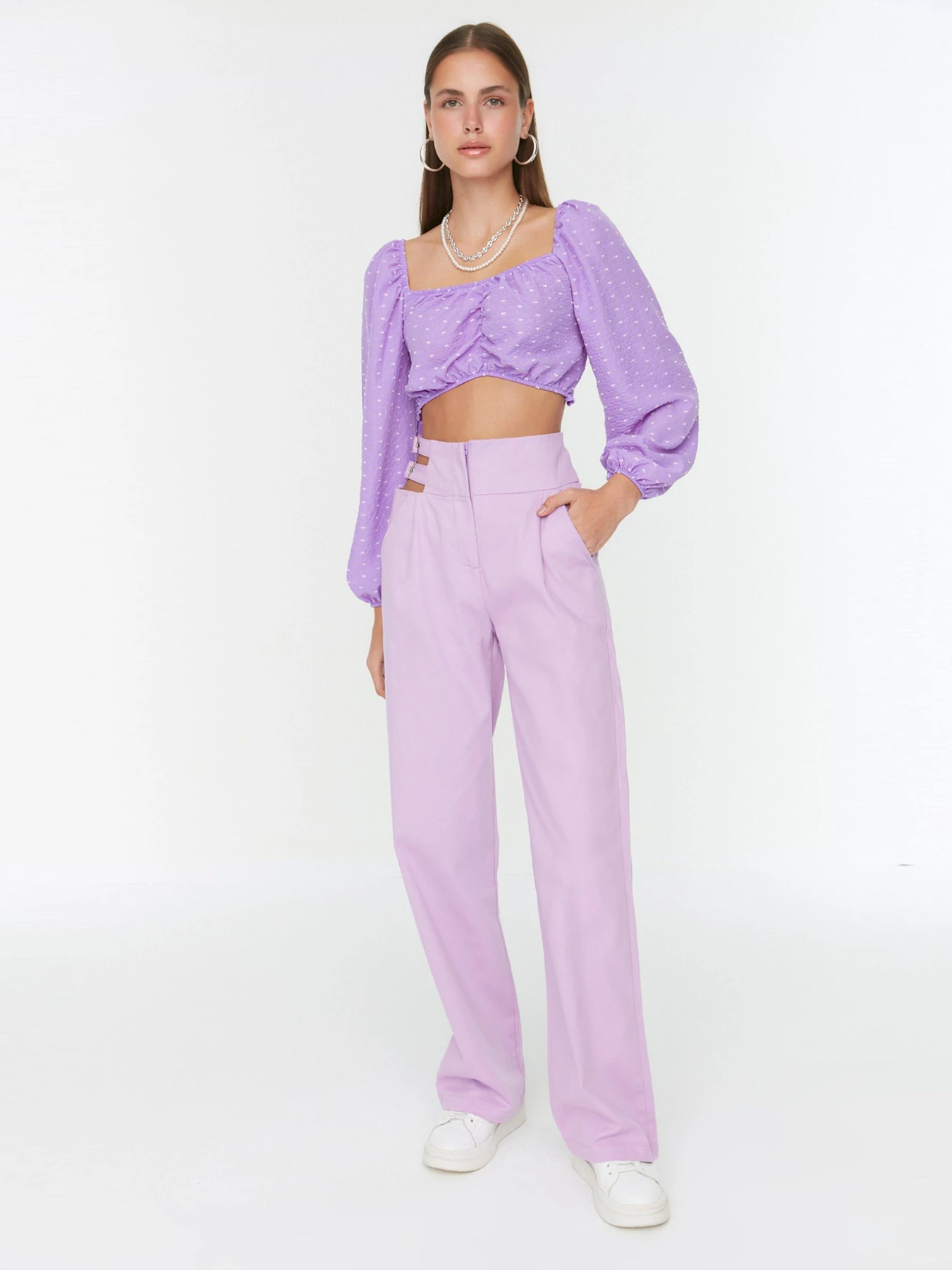 Брюки Trendyol модель TWOSS22PL0406/Lila Фото