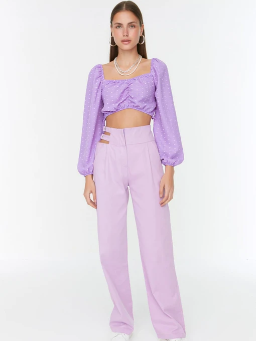 Брюки Trendyol модель TWOSS22PL0406/Lila Фото