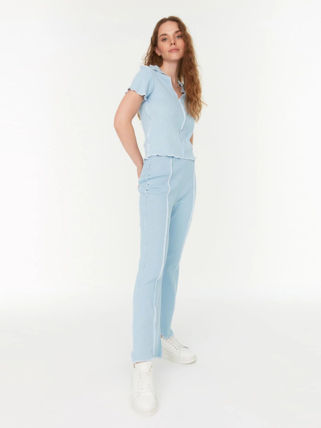 Штани Trendyol модель TWOSS22PL0495/Mavi Штани Trendyol модель TWOSS22PL0495/Mavi Фото
