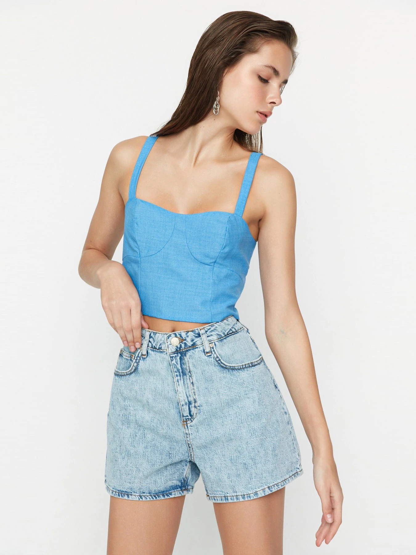 Шорты Trendyol модель TWOSS22SR00117/Mavi Фото