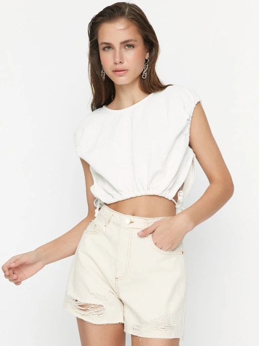Шорты Trendyol модель TWOSS22SR00118/Ekru Фото