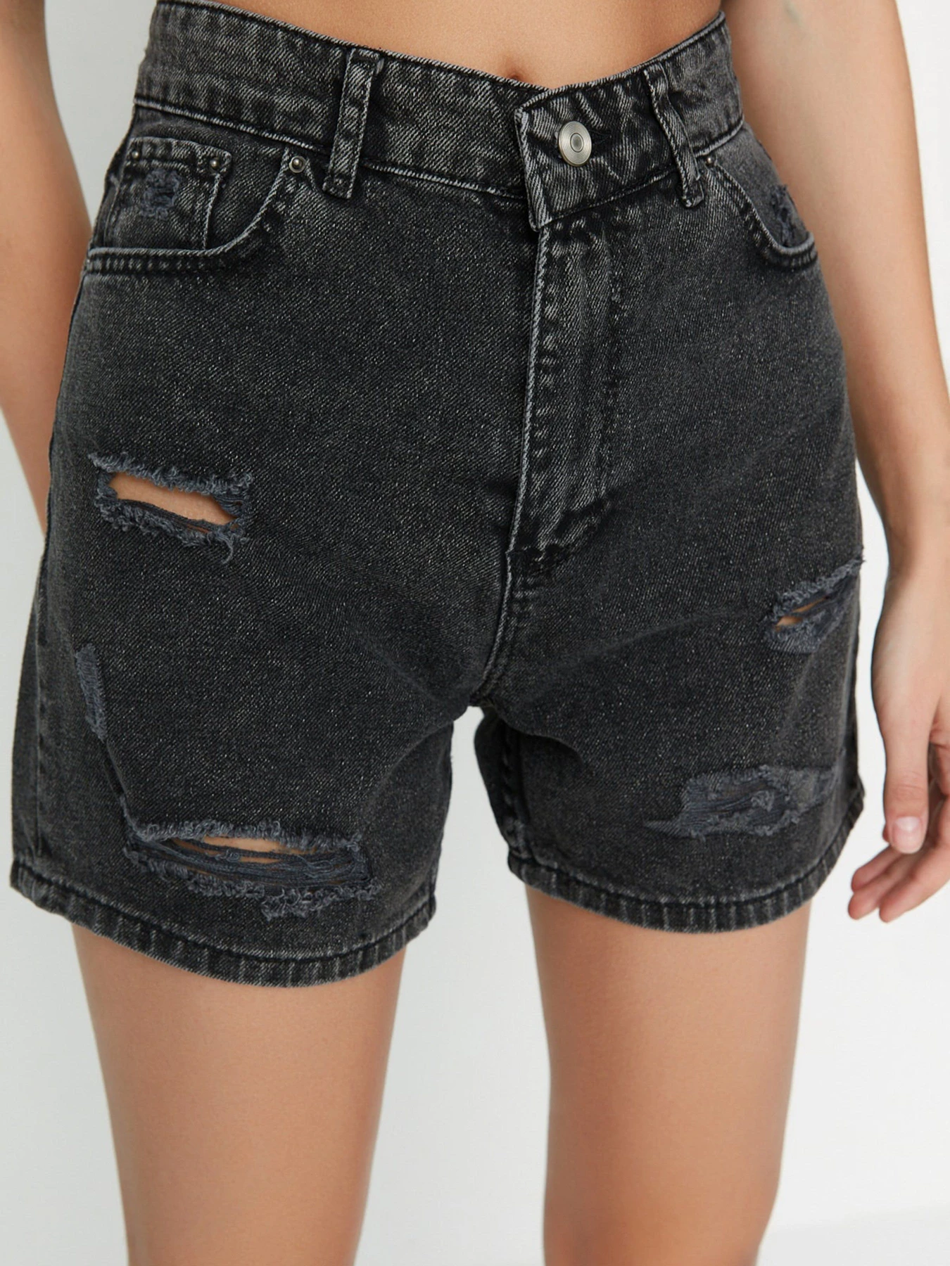 Шорты Trendyol модель TWOSS22SR00144/Gri Фото