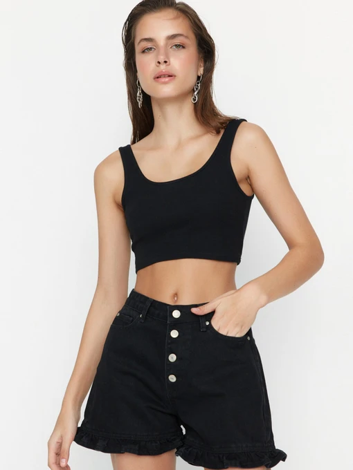 Шорты Trendyol модель TWOSS22SR00146/Siyah Фото
