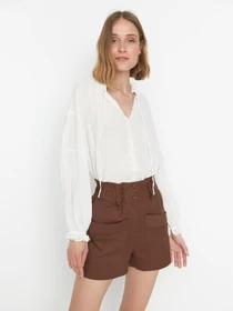 Шорты Trendyol модель TWOSS22SR0419/Kahverengi Фото
