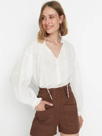 Шорты Trendyol модель TWOSS22SR0419/Kahverengi Фото