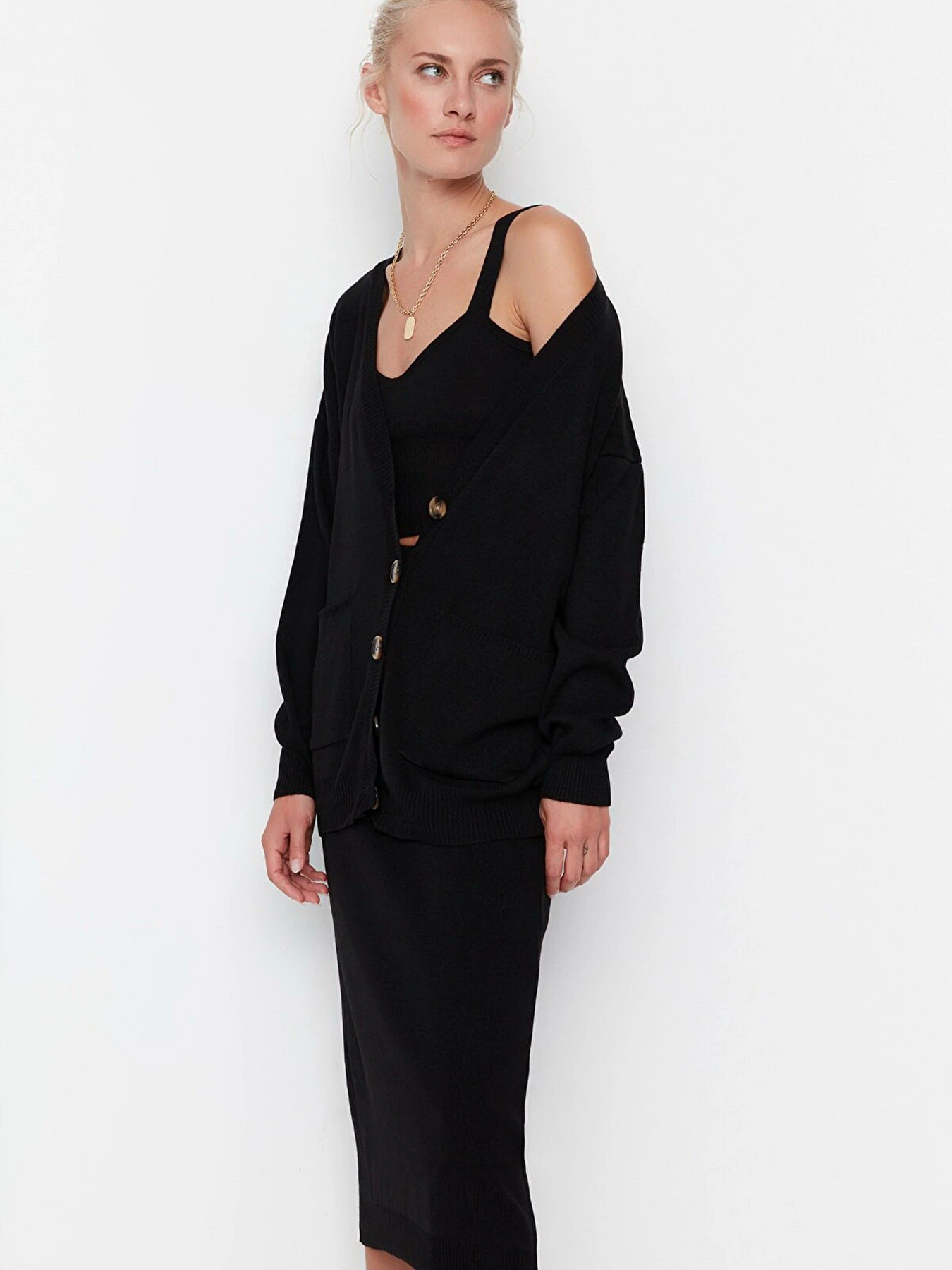 Костюмы Trendyol модель TWOAW23AU00029/Siyah Костюмы Trendyol модель TWOAW23AU00029/Siyah Фото