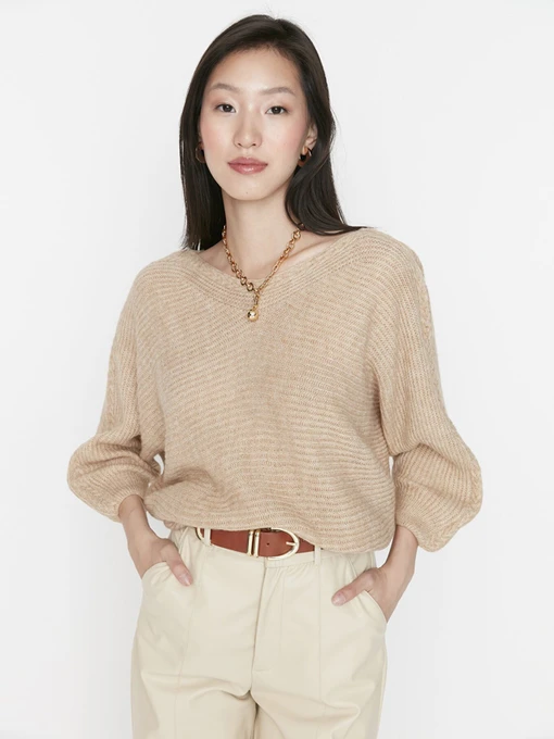 Свитры и кардиганы Trendyol модель TWOAW23KZ01572/Camel Фото
