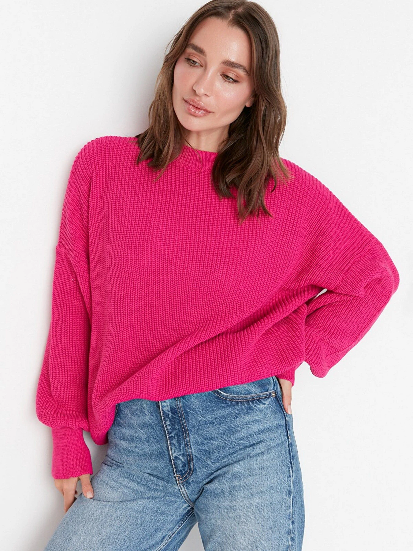 Свитры и кардиганы Trendyol модель TWOAW23KZ01448/Fusya Свитры и кардиганы Trendyol модель TWOAW23KZ01448/Fusya Фото
