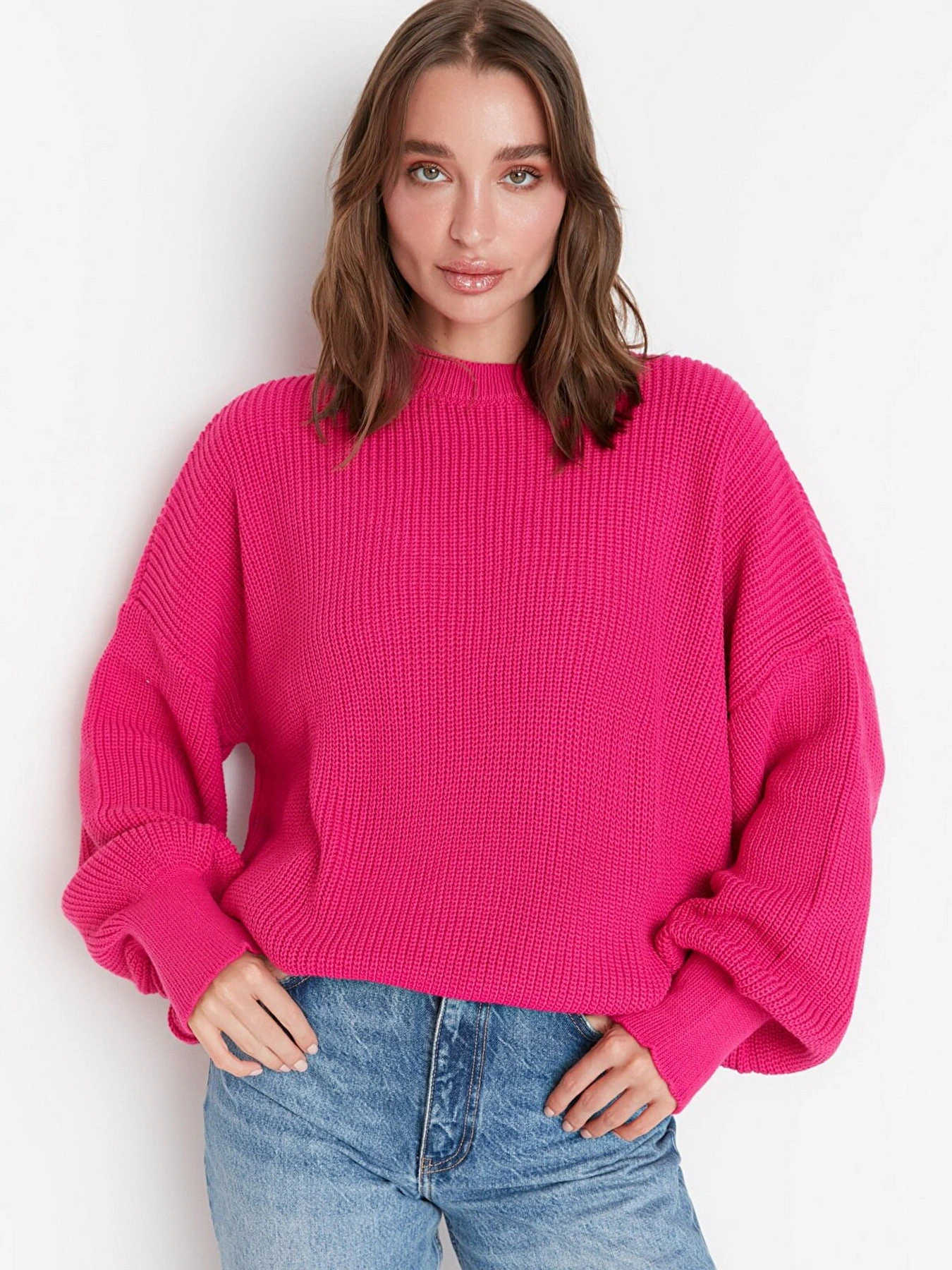 Свитры и кардиганы Trendyol модель TWOAW23KZ01448/Fusya Свитры и кардиганы Trendyol модель TWOAW23KZ01448/Fusya Фото