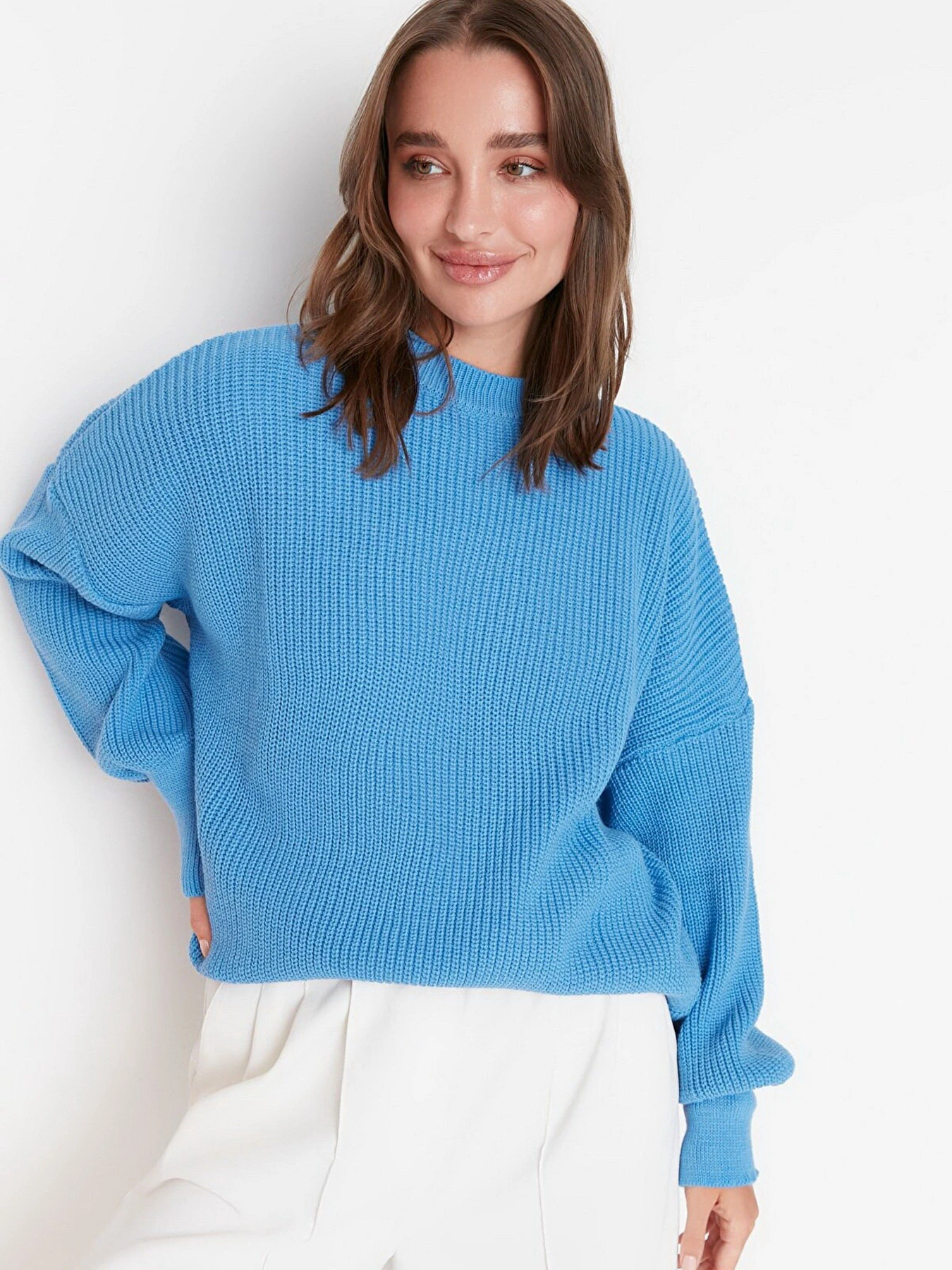 Свитры и кардиганы Trendyol модель TWOAW23KZ01448/Mavi Свитры и кардиганы Trendyol модель TWOAW23KZ01448/Mavi Фото