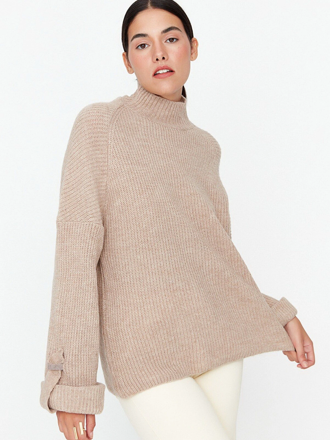 Свитры и кардиганы Trendyol модель TWOAW23KZ01390/Vizon Свитры и кардиганы Trendyol модель TWOAW23KZ01390/Vizon Фото