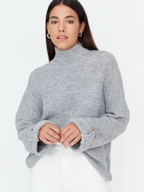 Свитры и кардиганы Trendyol модель TWOAW23KZ01390/Gri Фото
