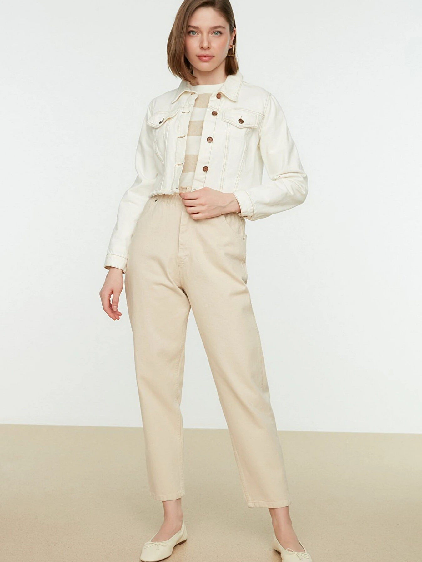 Джинси Trendyol модель TCTSS21JE0603/Ekru Фото