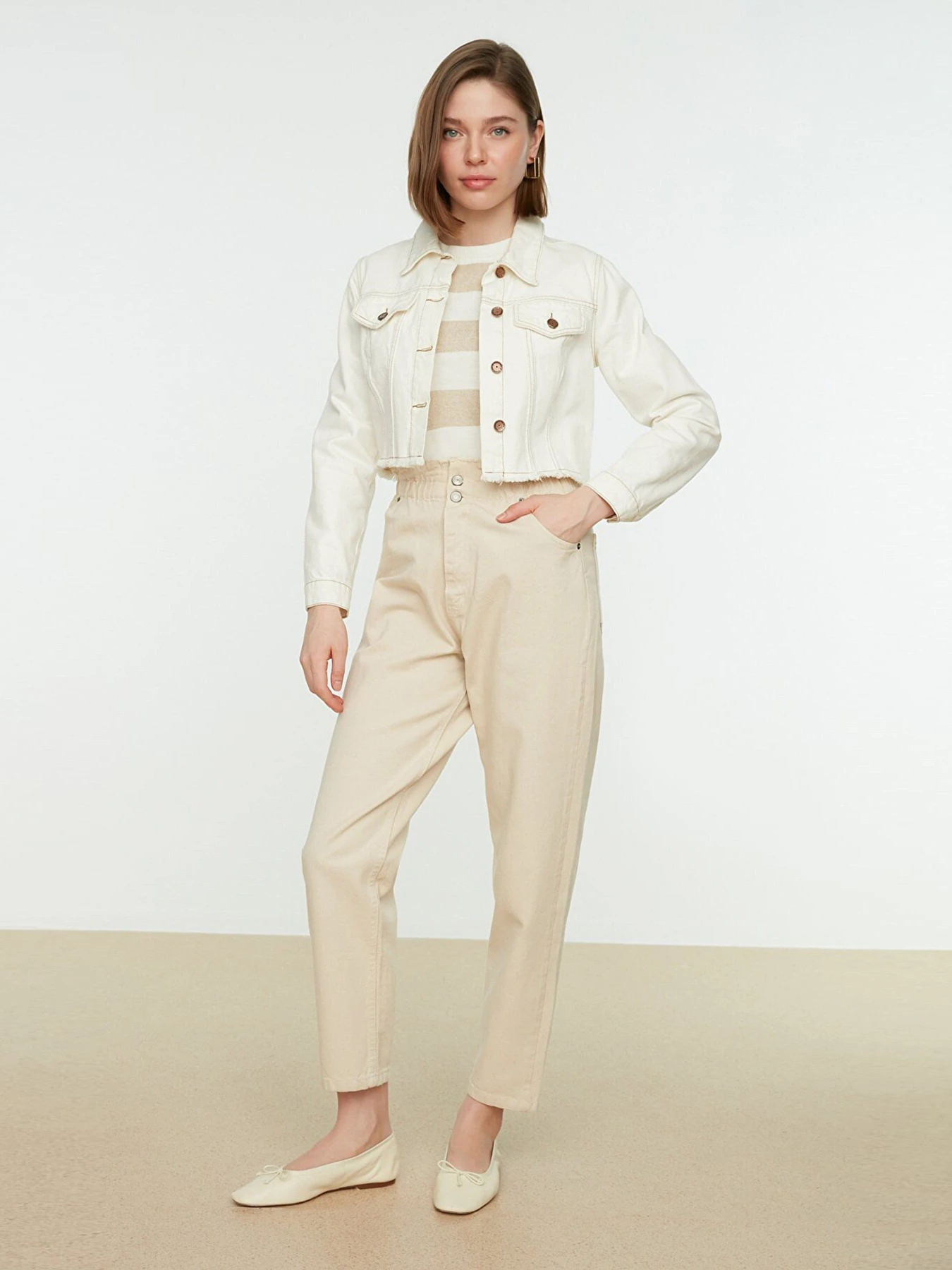Джинси Trendyol модель TCTSS21JE0603/Ekru Фото