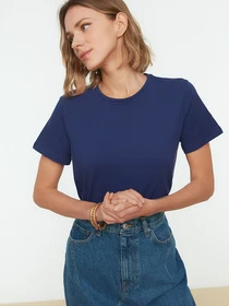Футболки и поло Trendyol модель TWOSS20TS0141/Lacivert-Bej Фото