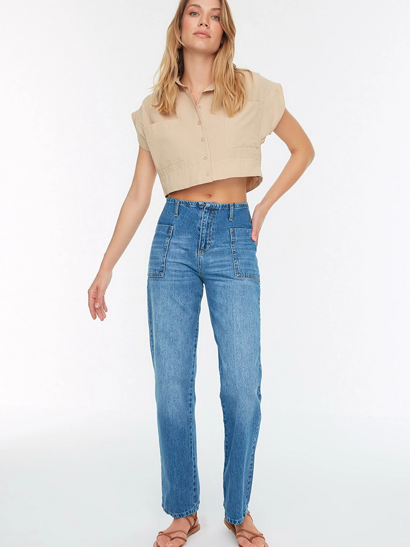 Джинси Trendyol модель TWOSS22JE00028/Mavi Фото