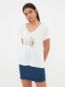 Футболки и поло Trendyol модель TWOSS22TS00123/Beyaz Фото
