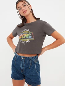 Футболки и поло Trendyol модель TWOSS22TS0038/Antrasit Фото