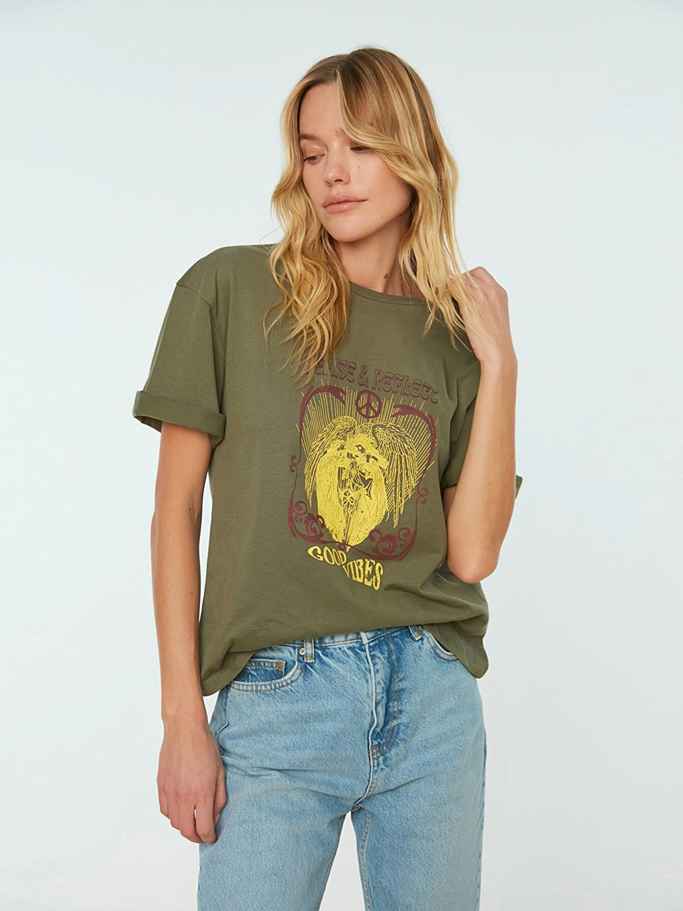 Футболки и поло Trendyol модель TWOSS22TS0997/Acik Yesil Футболки и поло Trendyol модель TWOSS22TS0997/Acik Yesil Фото