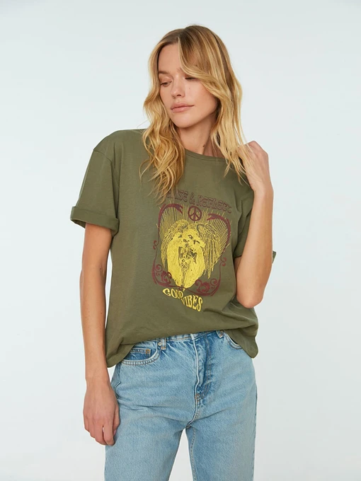Футболки и поло Trendyol модель TWOSS22TS0997/Acik Yesil Фото