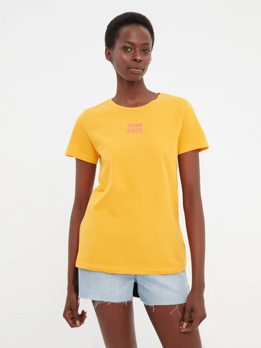 Футболки и поло Trendyol модель TWOSS22TS1987/Turuncu Фото