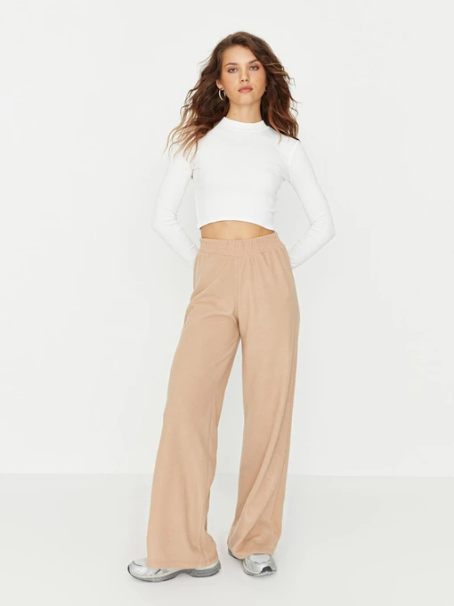Брюки Trendyol модель TWOAW23EA00132/Bej Фото