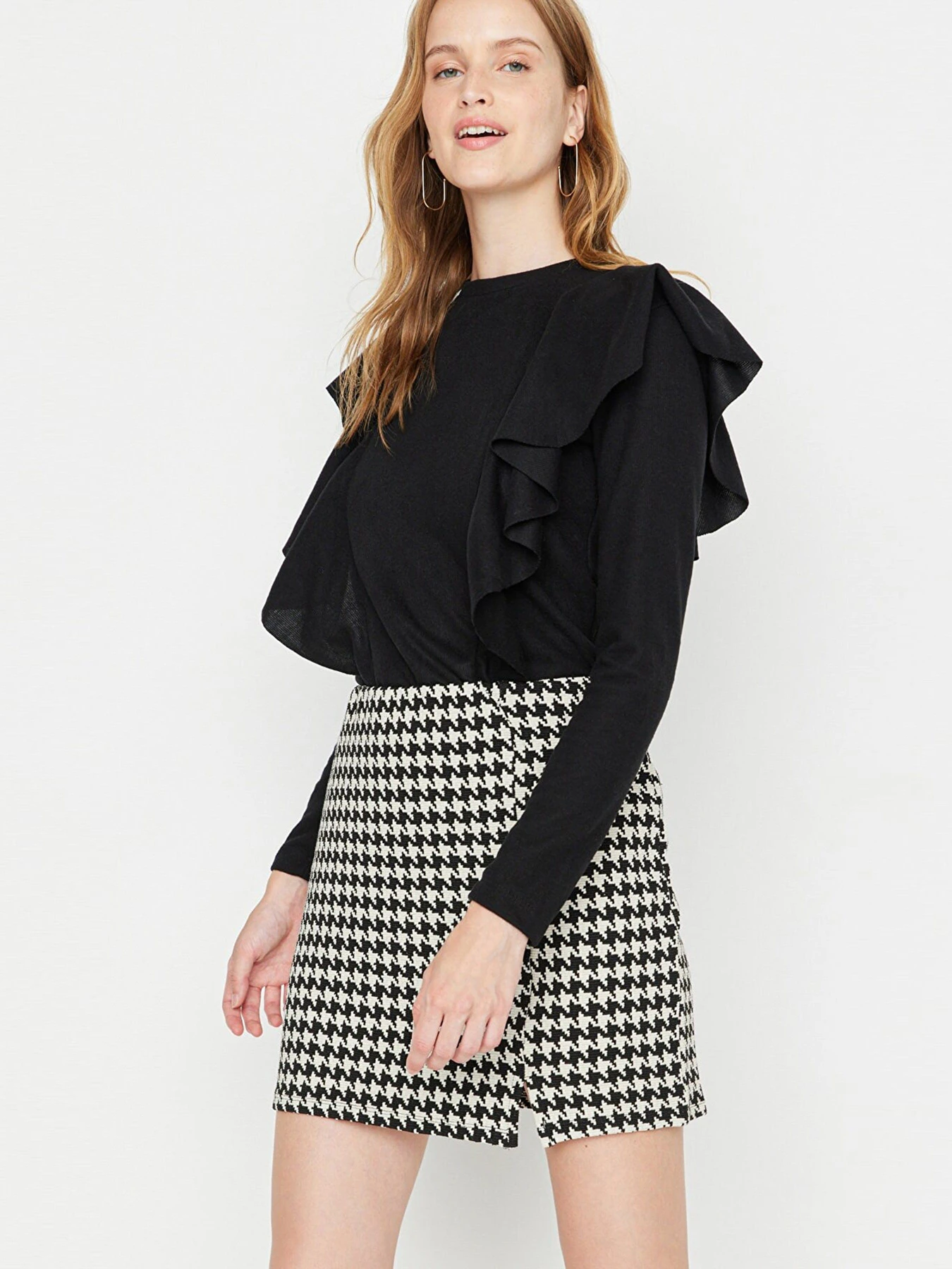 Юбки Trendyol модель TWOAW23ET00112/Siyah Фото