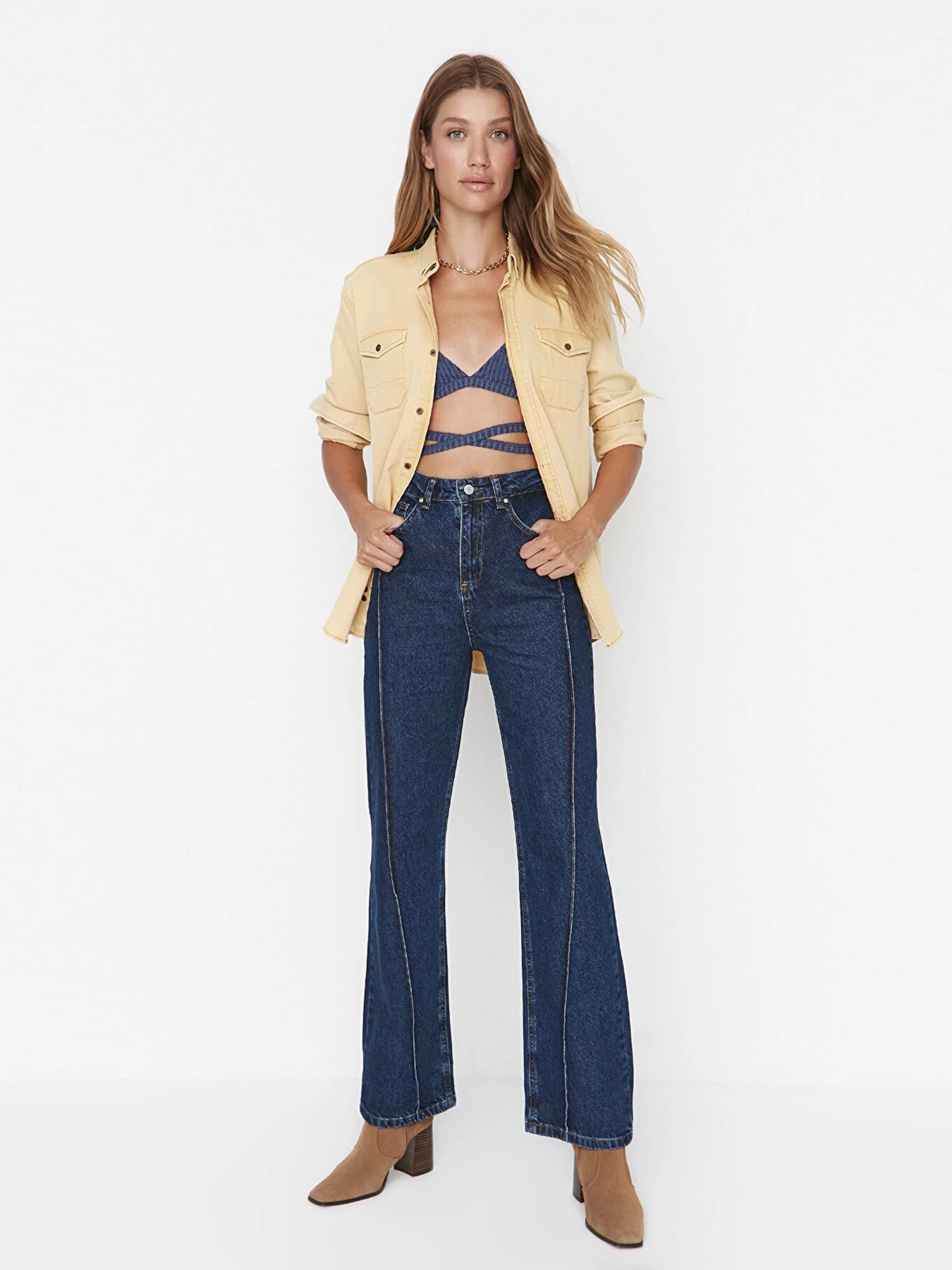 Джинси Trendyol модель TWOAW23JE00090/Koyu Mavi Фото