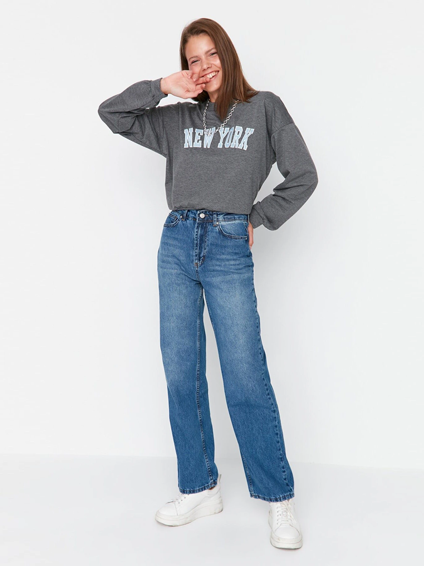 Джинси Trendyol модель TWOAW23JE00128/Acik Mavi Джинси Trendyol модель TWOAW23JE00128/Acik Mavi Фото