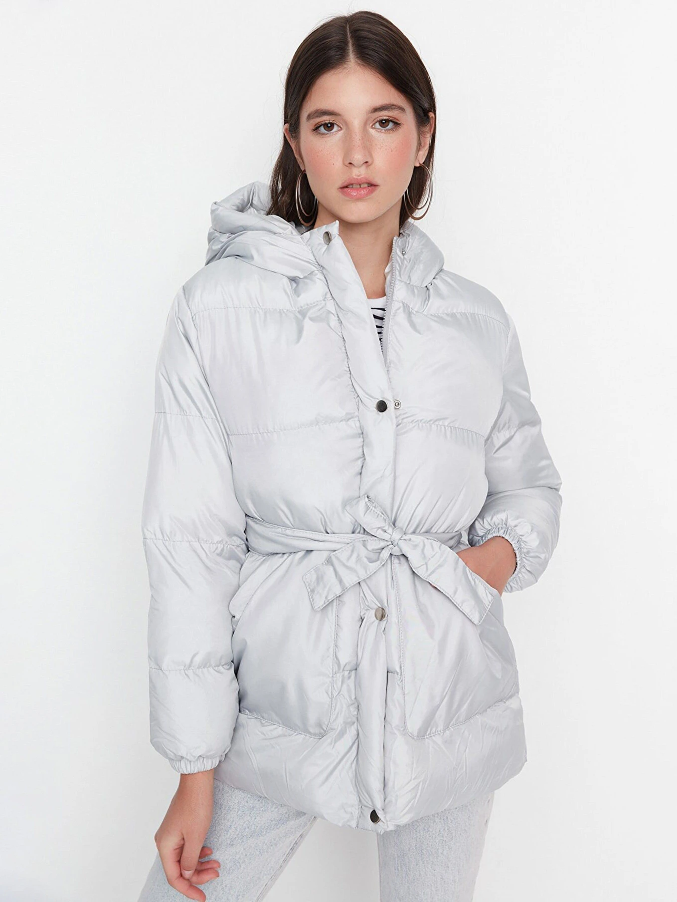 Куртки и дубленки Trendyol модель TWOAW21MO0011/Gri Фото