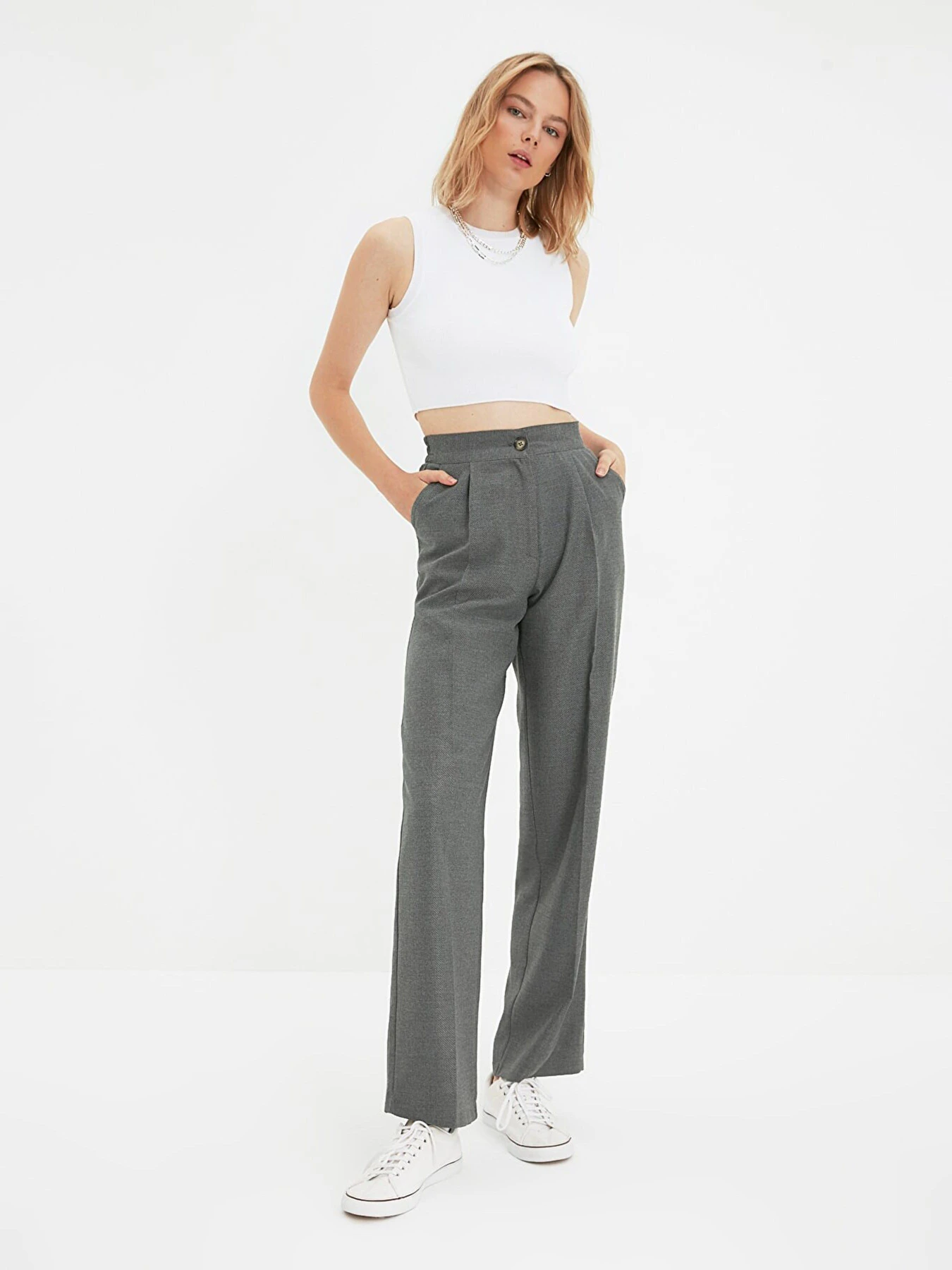 Штани Trendyol модель TWOAW22PL0321/Gri Фото
